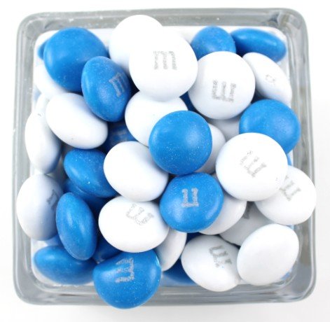Blue and White M&M's® - Chocolates & Sweets 