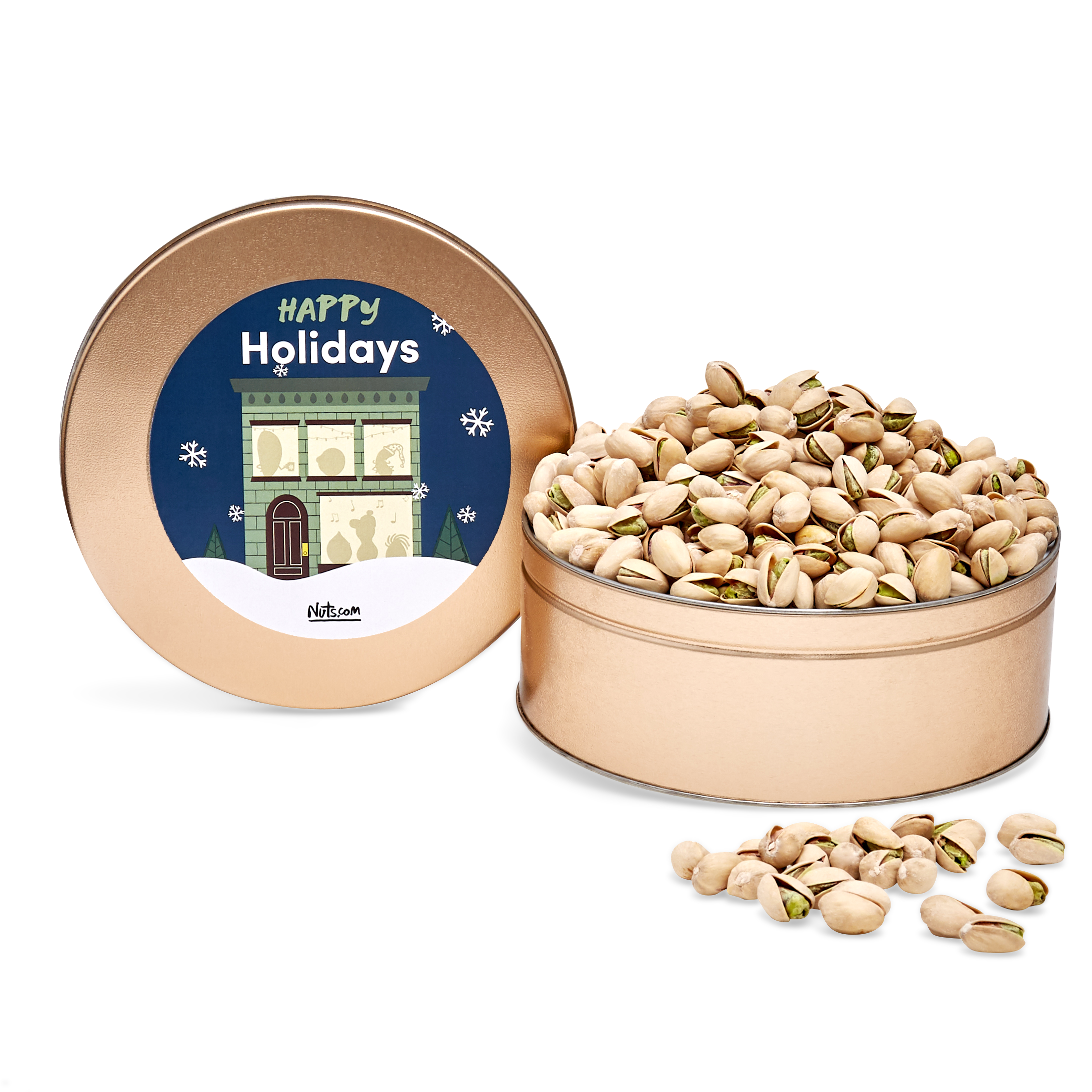 Nut Passion Gift Tin (Large) - Salted Pistachios, Large Gift Tins: Fastachi